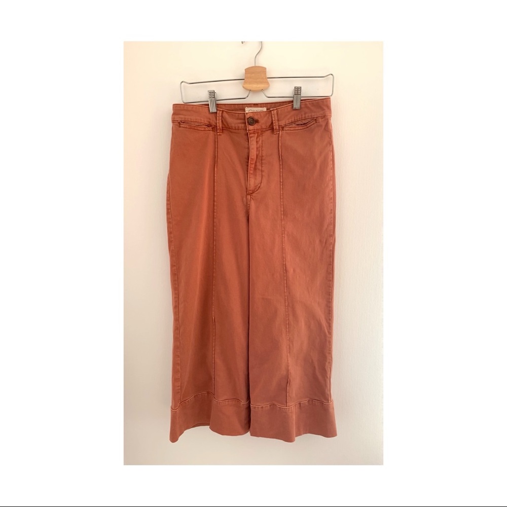 Anthropologie Women’s Wide Leg Cropped Chinos